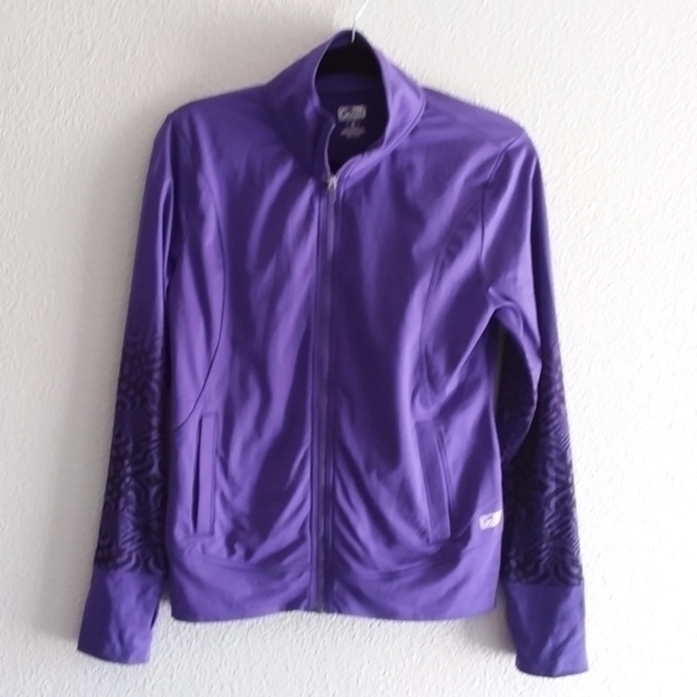 Go fit purple athletic full zipp jacket size -M